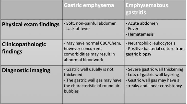 Gastric emphysema and Emphysematous gastritis.